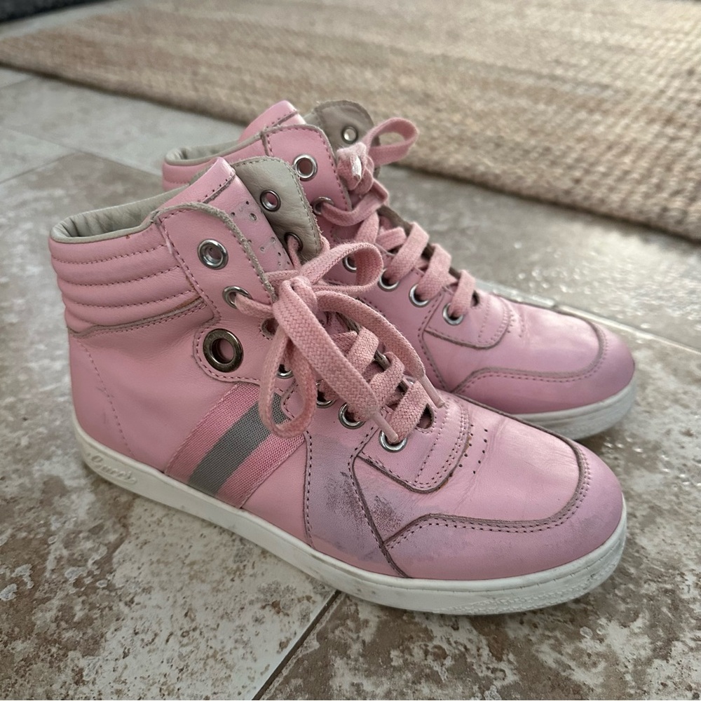 Gucci kids pink high top sneakers
